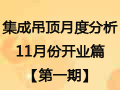 11月集成吊頂開業(yè)分析：有驚也有喜