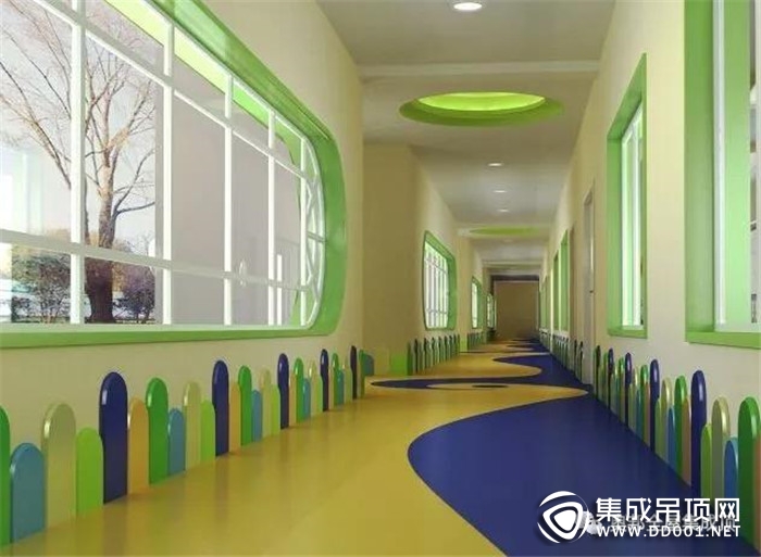 奧邦全屋集成頂給孩子一個色彩明亮 材質(zhì)健康的幼兒園！