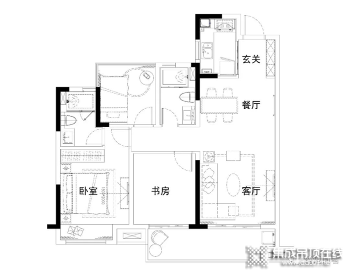 楚楚裝修案例：20m²舒適歐式家裝，給你心目中向往的生活