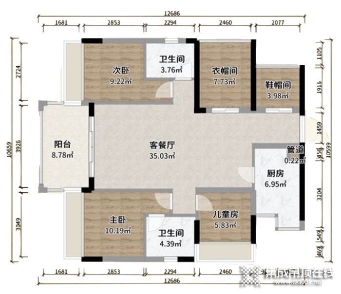 三房兩衛(wèi) 衣帽間+鞋帽間 超“奢”收納 她的愿望奧華全都實現(xiàn)了！